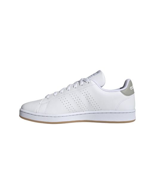 Adidas White Advantage Tennis Shoe for men