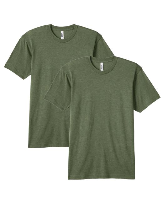 American Apparel Green Tri-blend Track T-shirt
