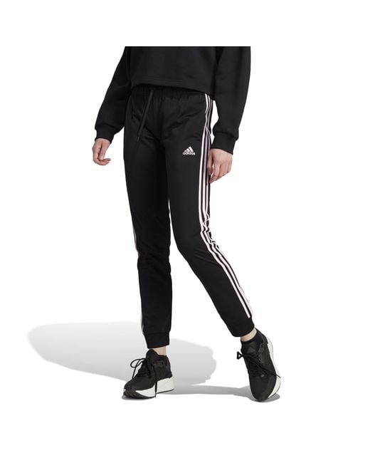 Adidas Black 3-stripes Track Pants Tricot
