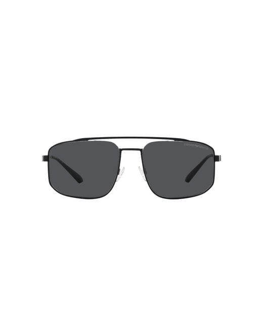 Emporio Armani Black Ea2139 Rectangular Sunglasses for men