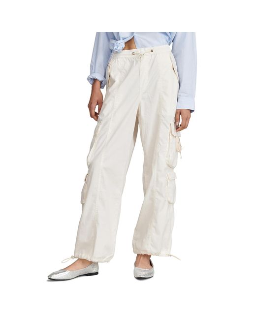 Lucky Brand White Exaggerated Cargo Flight Pant