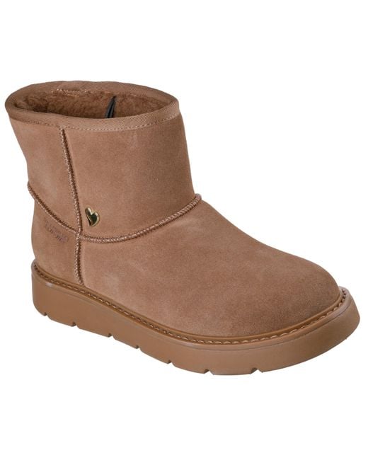 Skechers Brown Keepsakes Cozy Shorty Hands Free Slip-ins Snow Boot