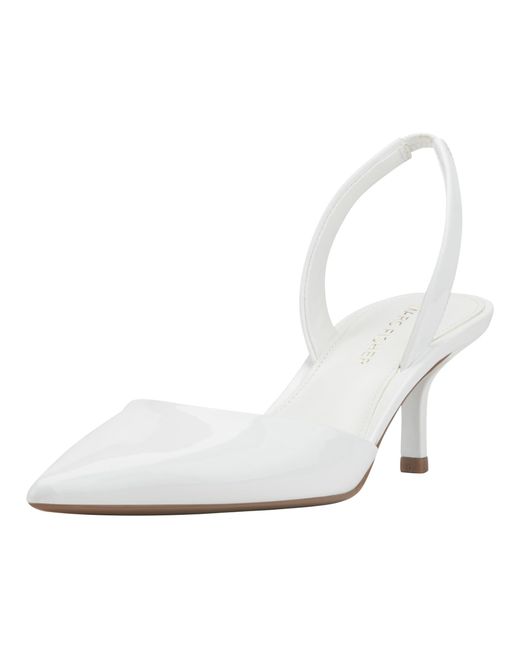 Marc Fisher White Iced Pump