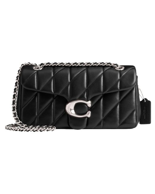 COACH Black Quilted Tabby Shoulder Bag 26 With Chain