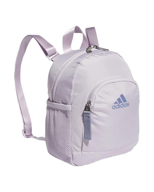 Adidas Purple Linear Mini Backpack Small Travel Bag