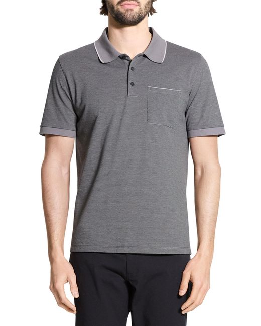 Theory Gray Polo Rb Pk In Birdseye for men