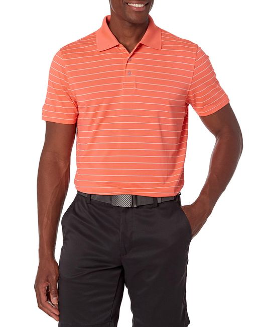 Amazon Essentials Orange Slim-fit Quick-dry Golf Polo Shirt for men