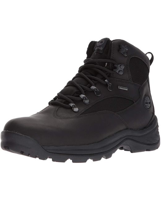 Timberland Leather Chocorua Trail Mid Waterproof Hiking Boot in Black