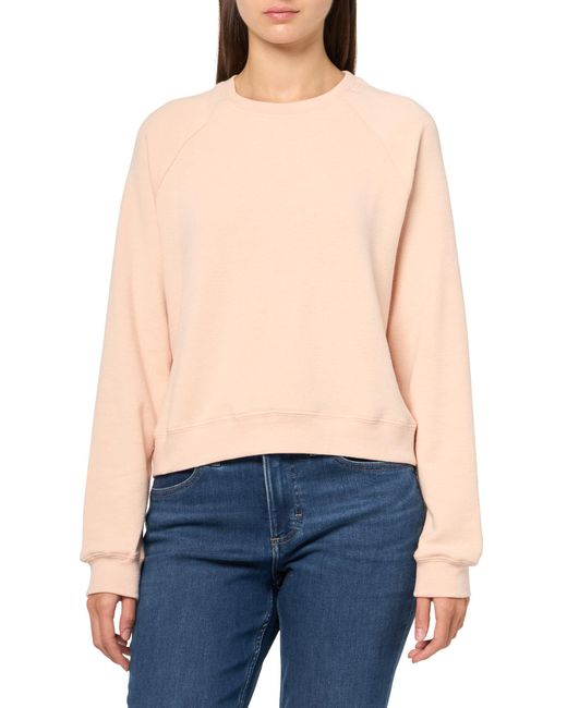 Volcom Blue Lived In Lounge Frenchie Raglan Crew Neck Fleece Sweatshirt