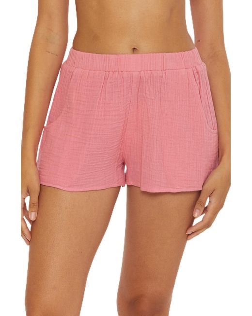 Trina Turk Pink Standard Fringe Shorts