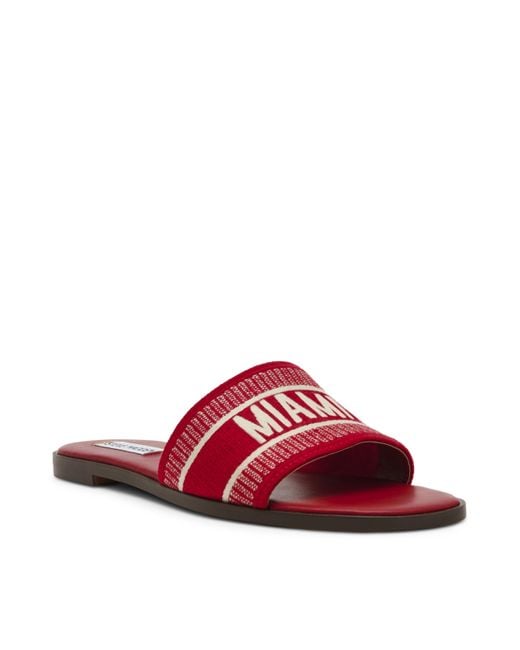 Steve Madden Red Knox Slide Sandal