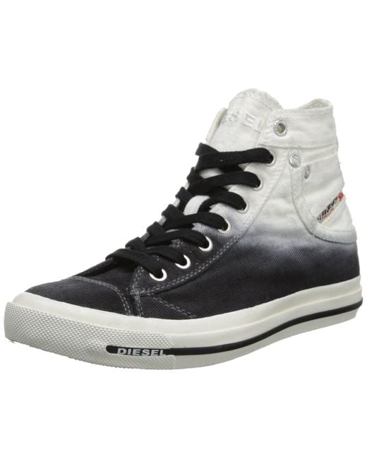 DIESEL Magnete Exposure Iv Low Fashion Sneaker,black/white,8 M Us