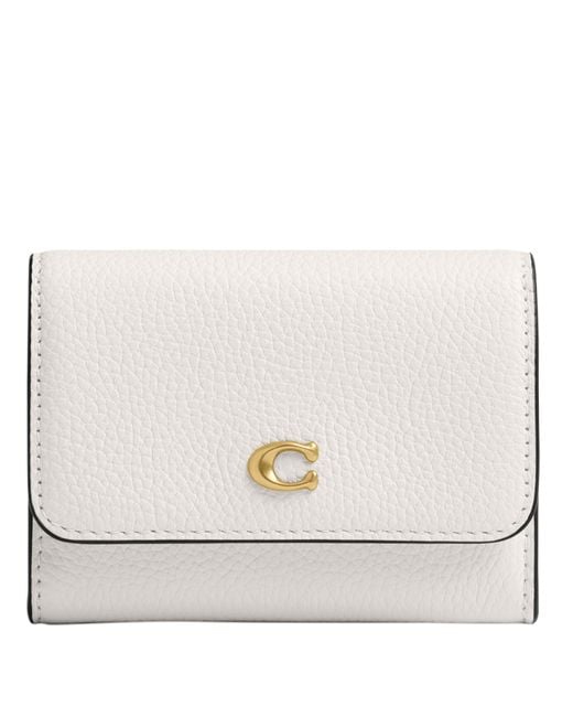 COACH White Essential Flap Card Case