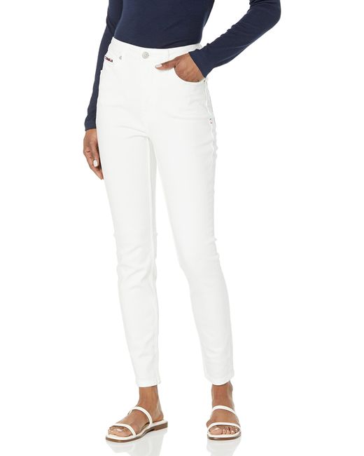 Tommy Hilfiger White High Rise Ankle Length Skinny Jeans