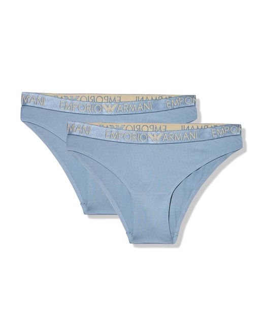 Emporio Armani Blue Iconic Microfiber 2-pack Brief