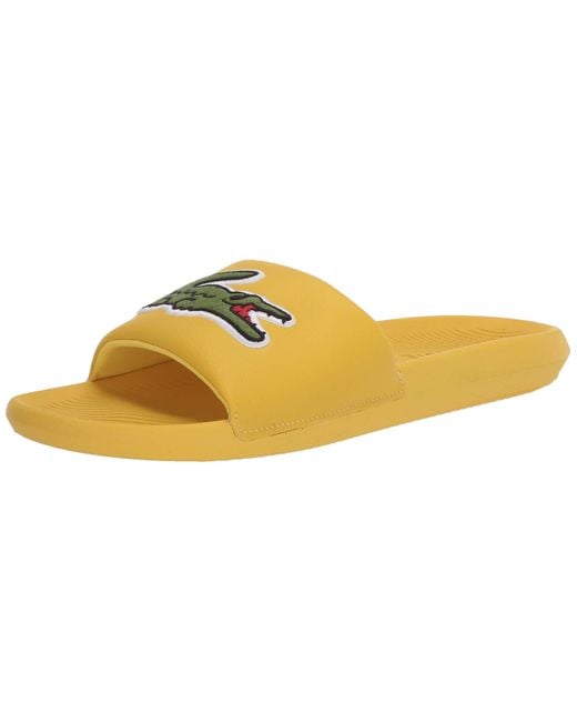Lacoste Croco Slide 120 2 Cma Sandal in Yellow for Men | Lyst