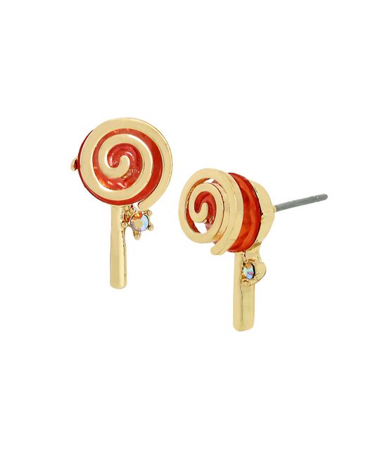 Betsey Johnson Metallic Lollipop Stud Earrings