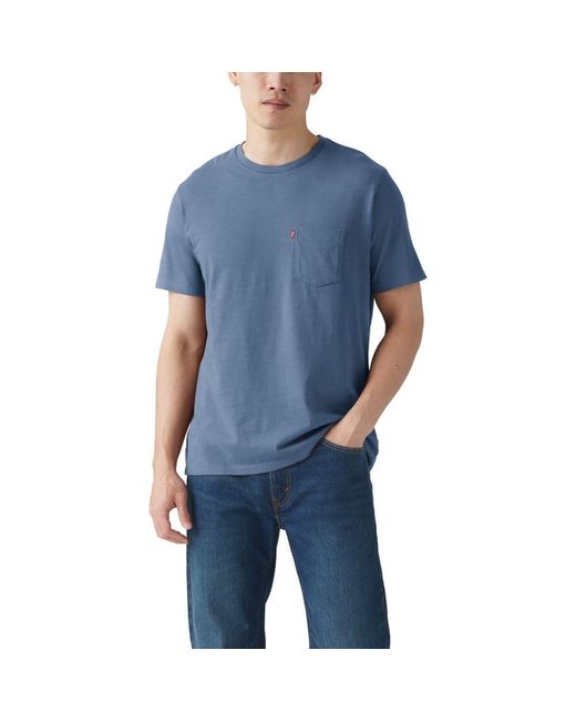 Levi's Blue Short Sleeve Classic Pocket Tee for men
