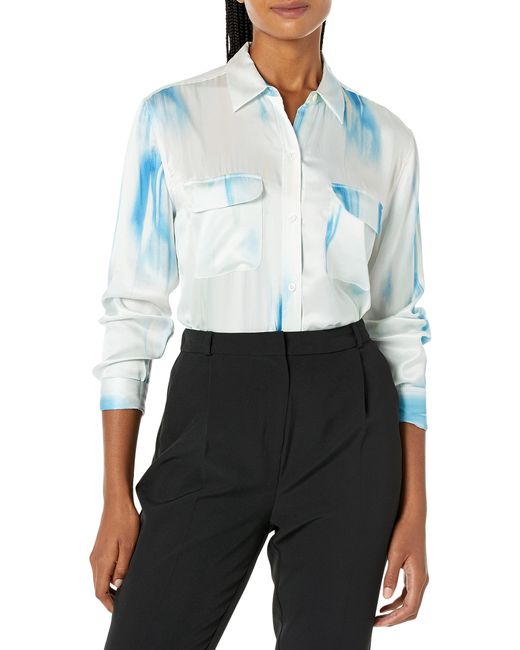 Equipment Blue Signature Top