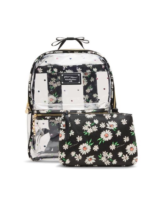 Betsey Johnson Daisy Clear Backpack With Pouch in Black Lyst