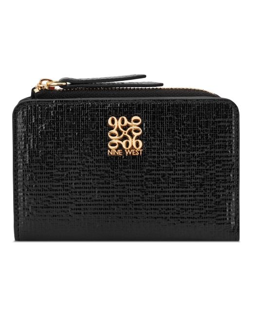Nine West Black Cramer Zip Around Card Case