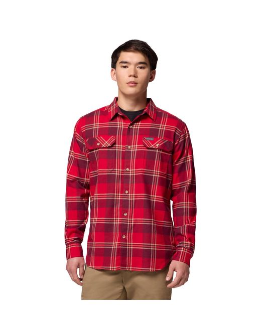 Columbia Red S Flare Gun Stretch Flannel for men