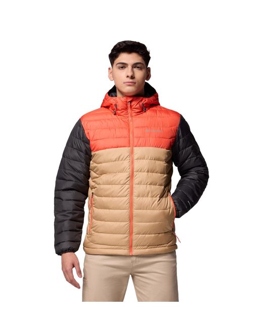 Columbia Red S Powder Lite Ii Insulated Hooded Puffer Jacket for men
