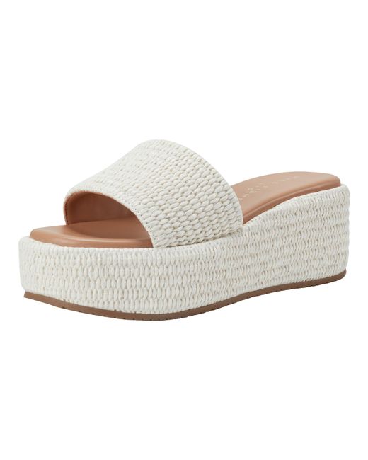 Marc Fisher White Daylin Wedge Sandal
