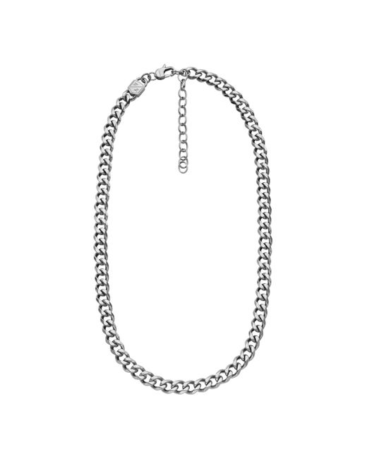 Fossil Metallic Stainless Steel Silver-tone Bold Chain Necklace for men