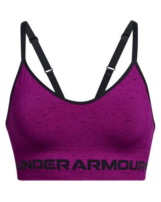 Under Armour Purple Seamless Low Long Heather BH