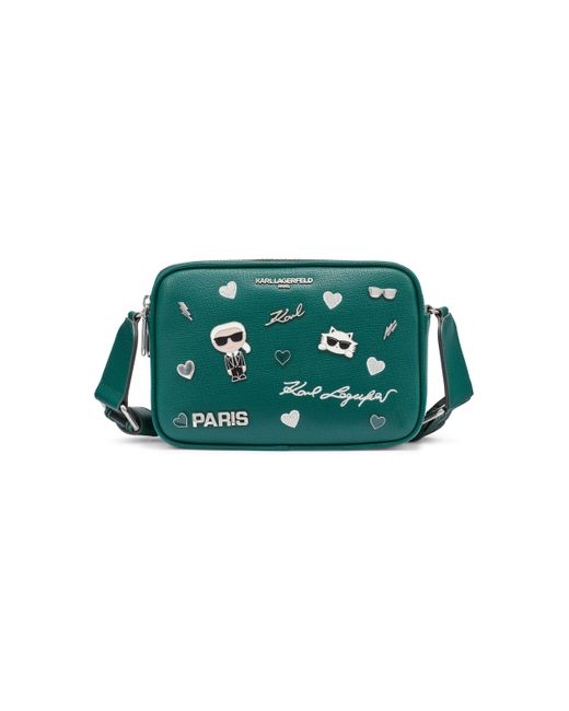 Karl Lagerfeld Green Paris Maybelle Pin Crossbody