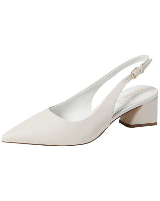 Franco Sarto Racer Low Heel Slingback Pump in Black | Lyst