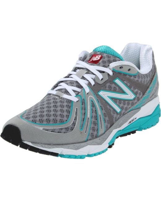 New Balance Rubber 890 V2 Running Shoe in Silver/Teal (Blue) | Lyst