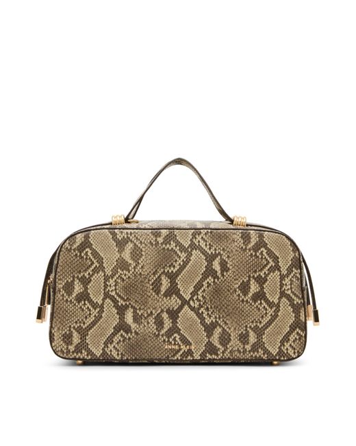 Anne Klein Metallic S Double Handle Satchel With Convertible Strap