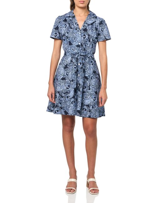 Tommy Hilfiger Women's Dresses Shirt Dress,sky Captain/french Blue,12