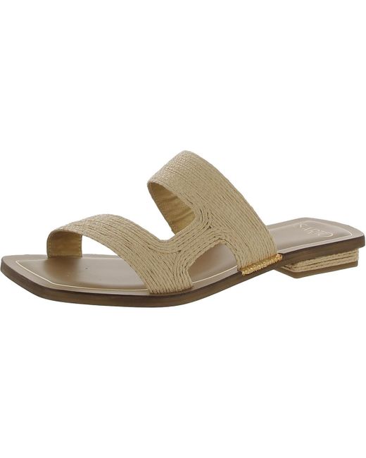 Franco Sarto Natural Emily Flat Slide Sandals