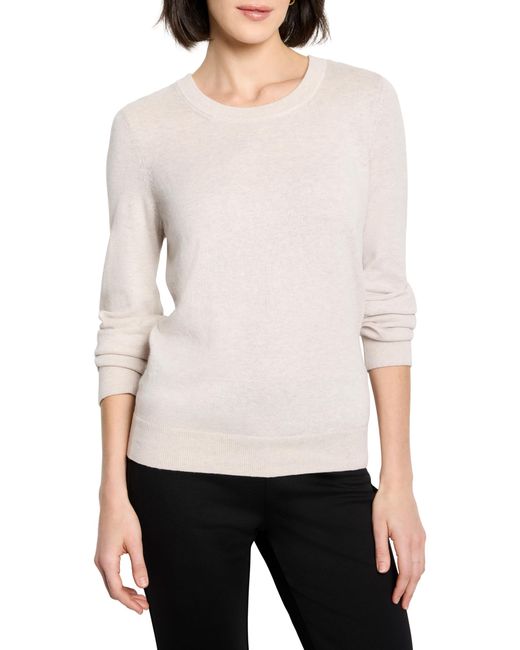 NIC+ZOE White Nic+zoe Pure Cotton Crew Neck Sweater