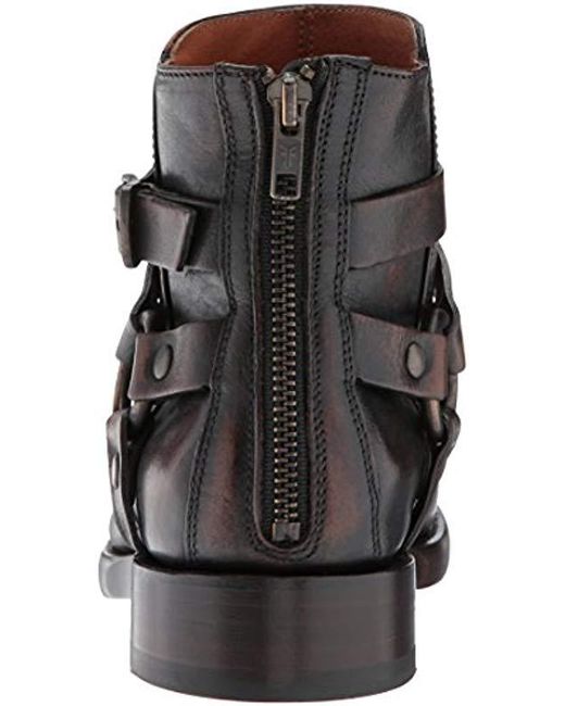 frye men's weston cross strap harness boot