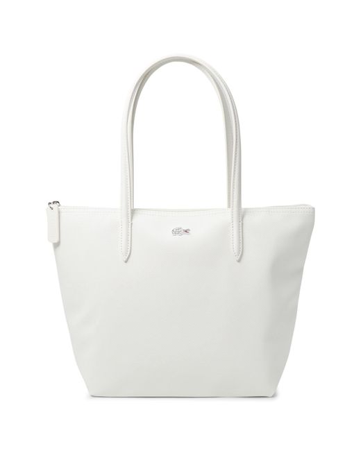 Lacoste Small Shopping Bag in White | Lyst