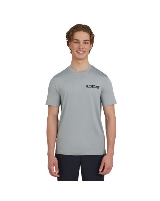 Quiksilver Gray Swimwear Regular Fit Upf 50 Short Sleeve Sun Tee Rash Guard Shirt for men