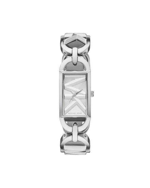 Michael Kors Metallic Mk Empire Three-hand Silver-tone Stainless Steel Watch