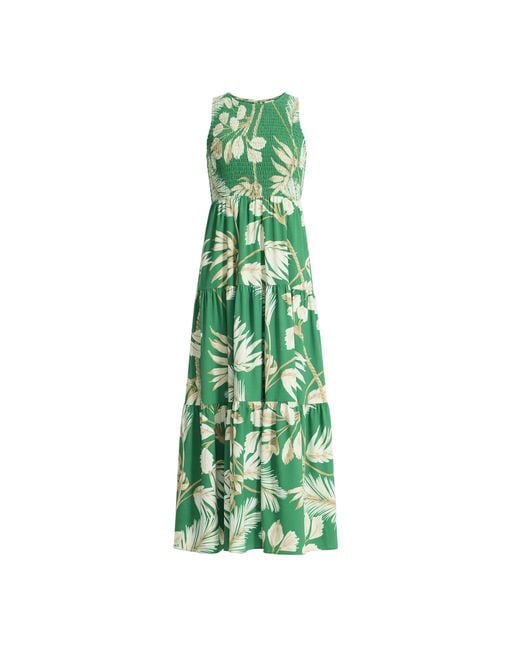 Anne Klein Green Plus-size Smocked