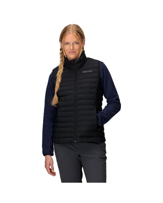 Marmot Women's Blue Echo Featherless Vest- Lightweight Down