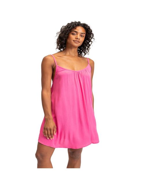 Roxy Pink Spring Adventure Coverup Dress Swimwear Cover Up