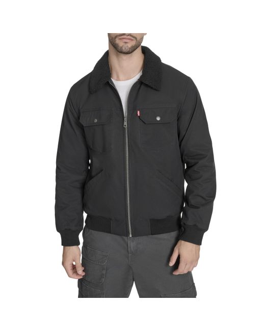 Levi's Wool Blend Depot Sherpa Collar Jacket in Blue for Men