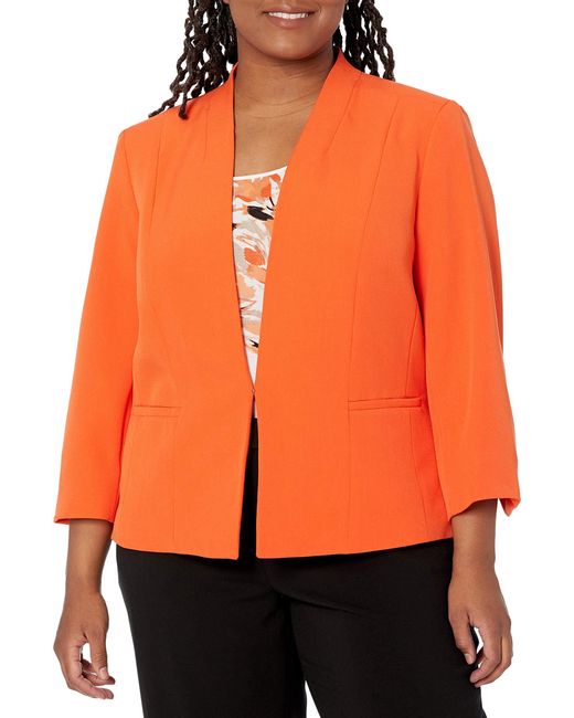 orange plus size jacket