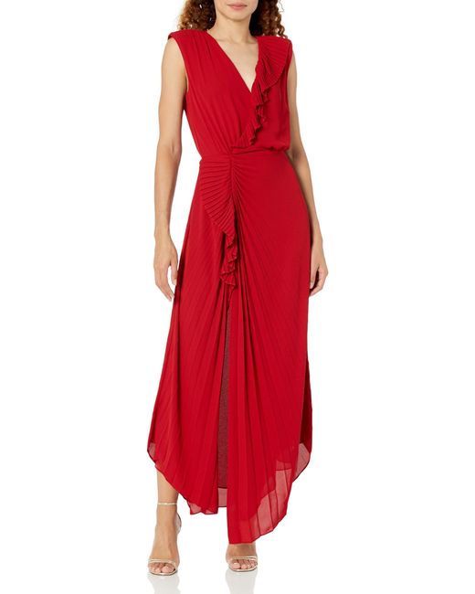 Ramy Brook Red Poppy Sleeveless Midi Dress