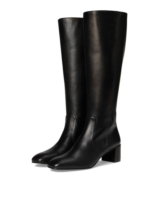 Stuart Weitzman Black Maeve Zip Boots Knee High
