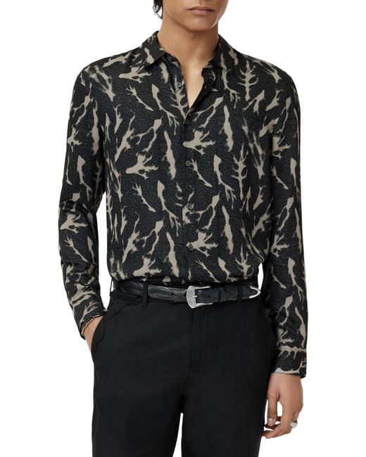 John Varvatos Black Ross Shirt for men