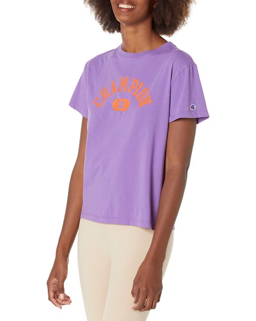 Champion Womens Vintage Wash Classic Tee in Purple | Lyst